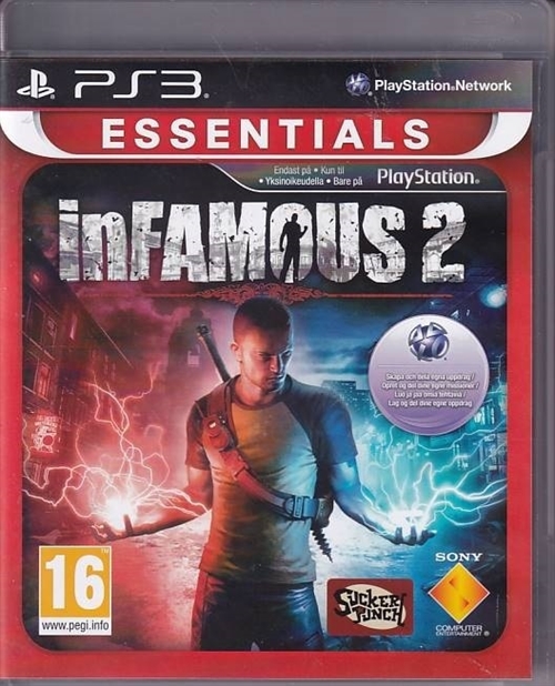 inFamous 2 - Essentials - PS3 (B Grade) (Genbrug)